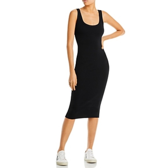 Cotton Citizen Verona Black Ribbed Midi Tank Dress Women’s Small NWT - Picture 5 of 9